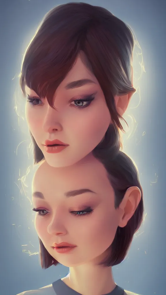 Image similar to digital painting of Hollywood Star caricature horn slap head beautiful face, illustration, global illumination lighting, lois van baarle, ilya kuvshinov, rossdraws, artstation