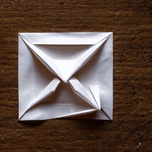 Image similar to an impossible origami animal, macro photography, ambient light