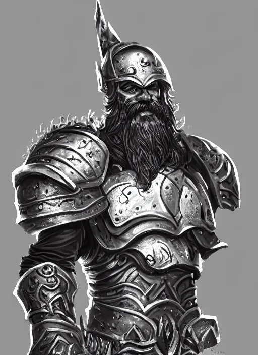 Prompt: a highly detailed illustration of furious rough bearded paladin wearing worn down silver armor, standing heroically war cry pose, intricate, elegant, highly detailed, centered, digital painting, artstation, concept art, smooth, sharp focus, league of legends concept art, WLOP