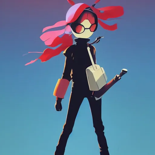 Image similar to face icon stylized minimalist flcl, loftis, cory behance hd by jesper ejsing, by rhads, makoto shinkai and lois van baarle, ilya kuvshinov, rossdraws global illumination