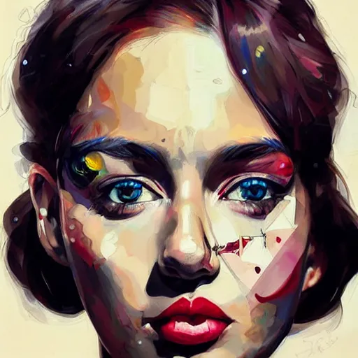 Prompt: beautiful girl portrait by sandra chevrier, artstation, hd