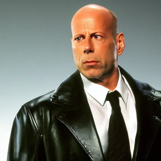 Prompt: bruce Willis as a character in the tv show Arcane