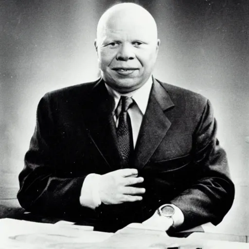 Image similar to photo of khrushchev as baron harkonen