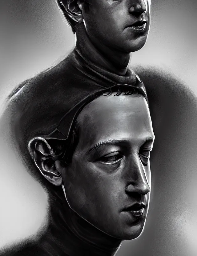 Image similar to a detailed fantasy artwork of mark zuckerberg the dark lord, trending on artstation, digital art, 4 k resolution, detailed, high quality, sharp focus, hq artwork, coherent, insane detail, character portrait