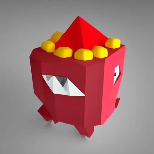 Image similar to low poly candy monster