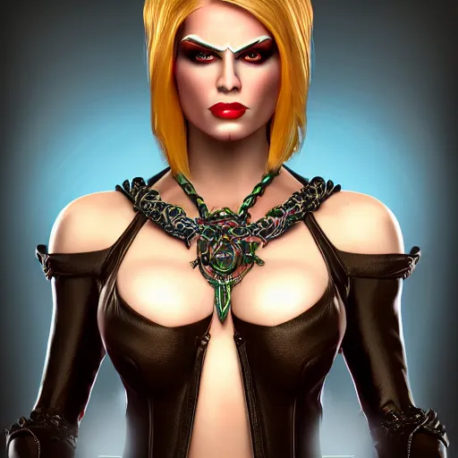 Image similar to professional portrait photography, evil godess, unreal engine 5, character concept, by anne stokes