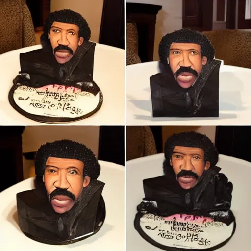 Image similar to lionel richie sculpture birthday cake at a care home