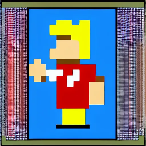 Image similar to trump as 8 - bit nintendo game character screenshot