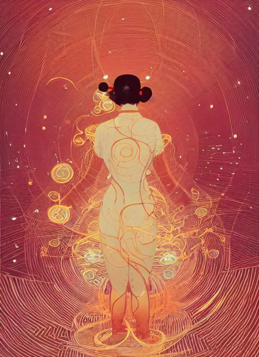 Image similar to nezha by victo ngai