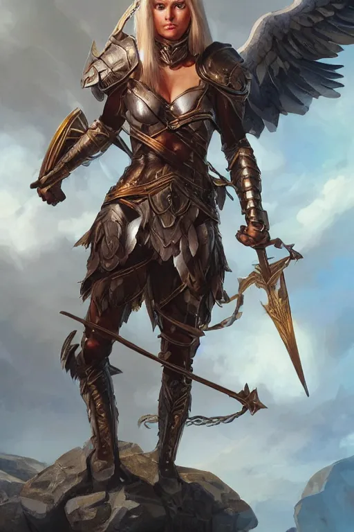 Image similar to amazon valkyrie athena, d & d, fantasy, portrait, highly detailed, headshot, digital painting, trending on artstation, concept art, sharp focus, illustration, art by artgerm and greg rutkowski and magali villeneuve