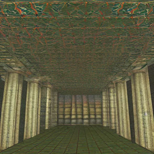 Prompt: Discreetly taken footage of the underground kingdom of Agartha, 2000s digicam, grainy