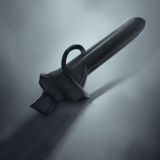 Prompt: hammer, isolated background, digital art, artstation