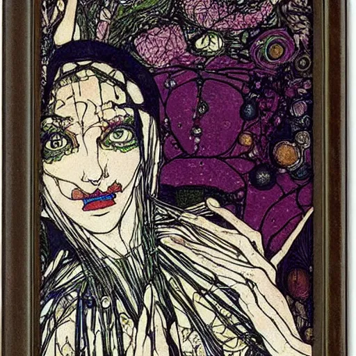 Prompt: Rosen Maiden by Harry Clarke