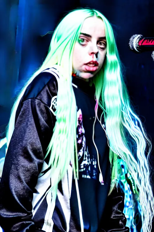 Image similar to billie eilish on stage