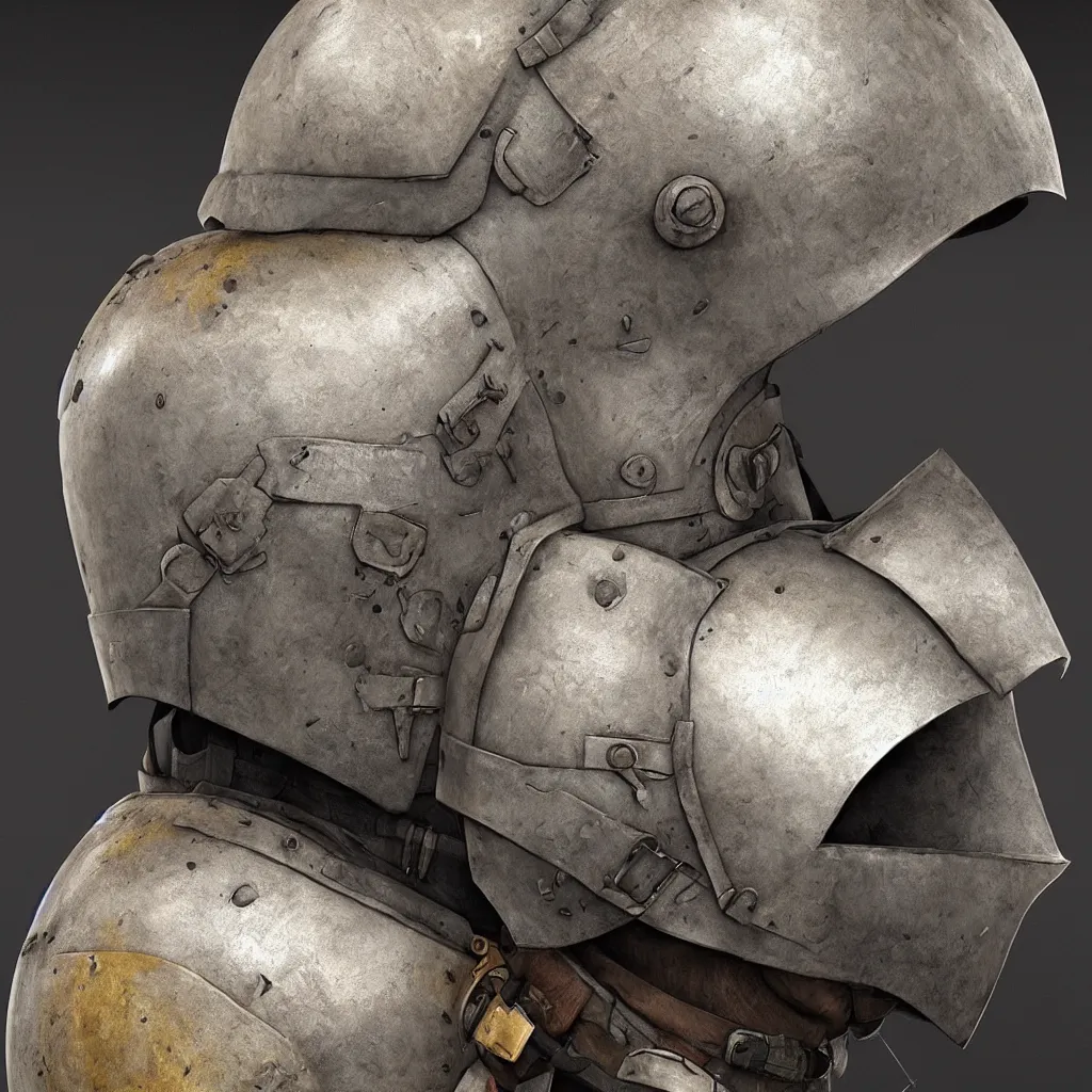 Image similar to trench crusade knight helmet, artstation, photorealistic, ultra detail