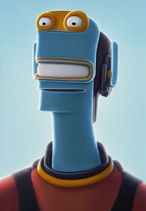 Prompt: portrait of bender from futurama, looking at camera, extremely detailed, digital painting, artstation, concept art, smooth, sharp focus, illustration, ambient lighting, art by greg rutkowski and matt groening, futurama artstyle