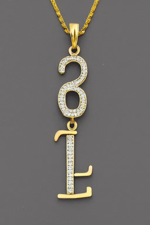 Image similar to gold letter g pendant with colored diamonds and in a hip hop font style