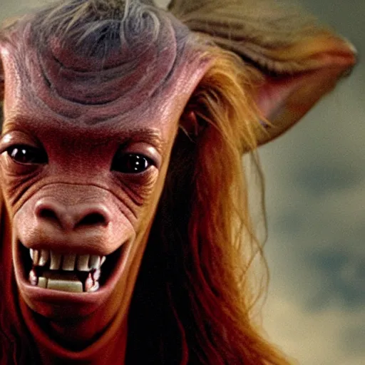 Image similar to a film still of jar jar binks kid in star wars realistic, detailed