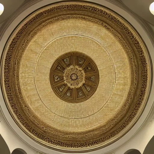 Image similar to circular ornated ceiling highly detailed