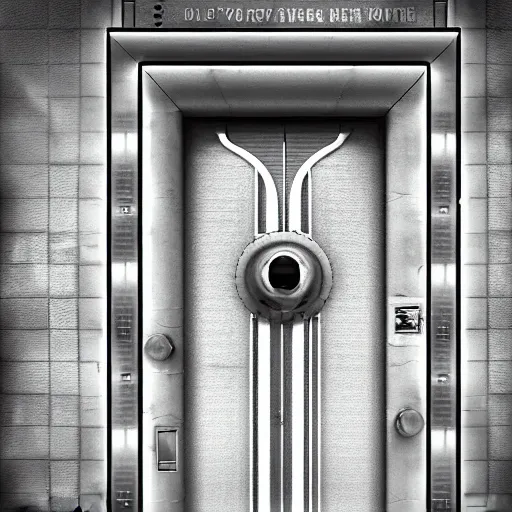 Image similar to photo art - deco sci - fi door