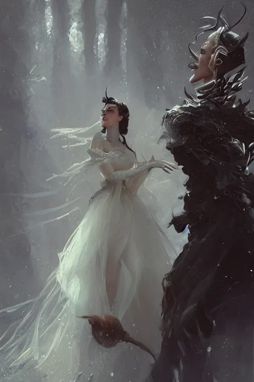 Prompt: cinderella, elfpunk, oil painting, darkness, paint texture, digital painting, highly detailed, artstation, sharp focus, illustration, concept art, ruan jia, charlie bowater, tom bagshaw, norman rockwell