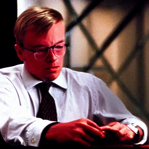 Prompt: Hans Hermann Hoppe in American Psycho (1999)