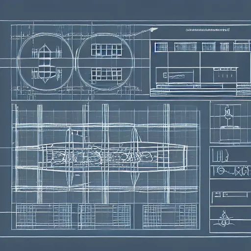 Image similar to technical blueprint schematic wireframe diagram of a ghost