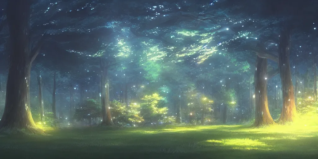 Update 160+ anime forest background night latest - highschoolcanada.edu.vn