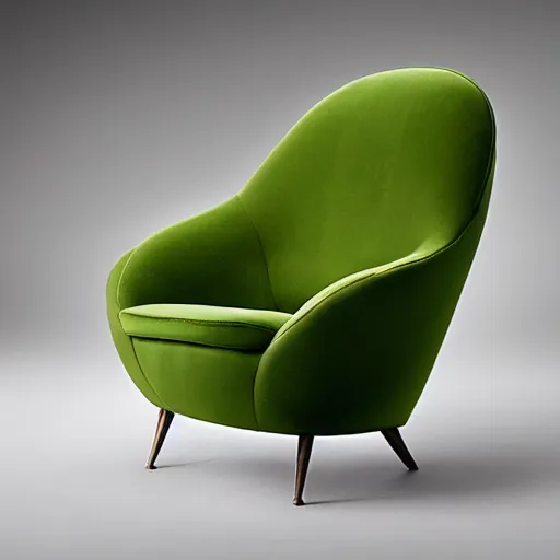 Image similar to avocado armchair, an armchair in the shape of an avocado