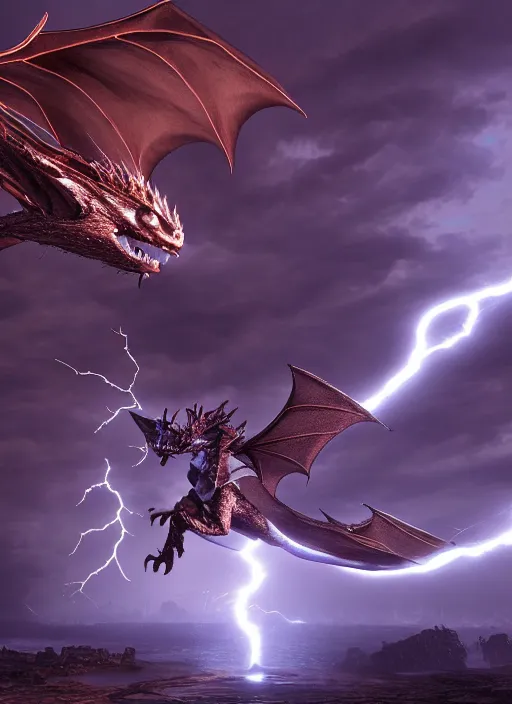 Prompt: lightning baby dragon, lightning sparks, intricate details, unreal engine, photo realism