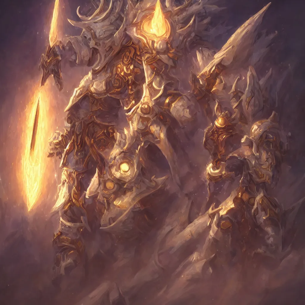 Image similar to world of warcraft lightforged human paladin, artstation hall of fame gallery, editors choice, #1 digital painting of all time, most beautiful image ever created, emotionally evocative, greatest art ever made, lifetime achievement magnum opus masterpiece, the most amazing breathtaking image with the deepest message ever painted, a thing of beauty beyond imagination or words