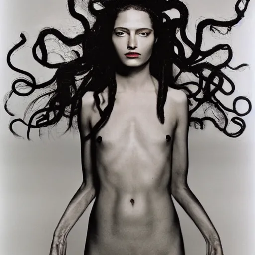 Image similar to medusa portrait by annie leibovitz