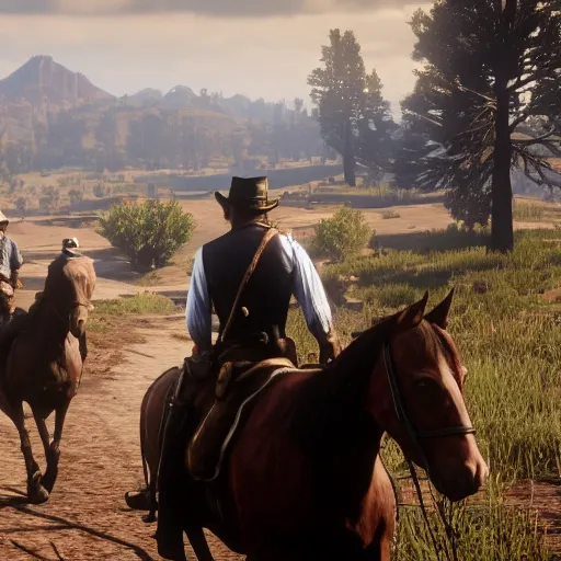 Prompt: a screenshot from red dead redemption 2 ( 2 0 1 8 )