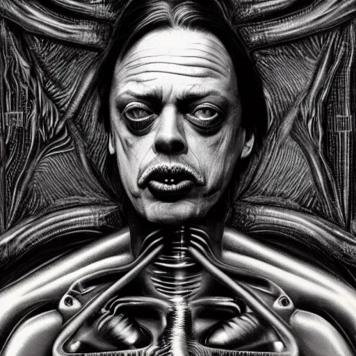 Image similar to steve buscemi by h. r. giger