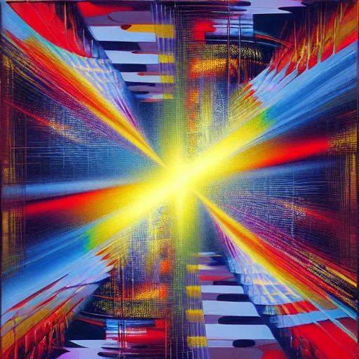 Image similar to abstract art representing momentum, oil painting by john berkey and gabriel dawe, masterwork