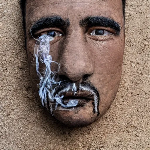 Image similar to man face made of smoke