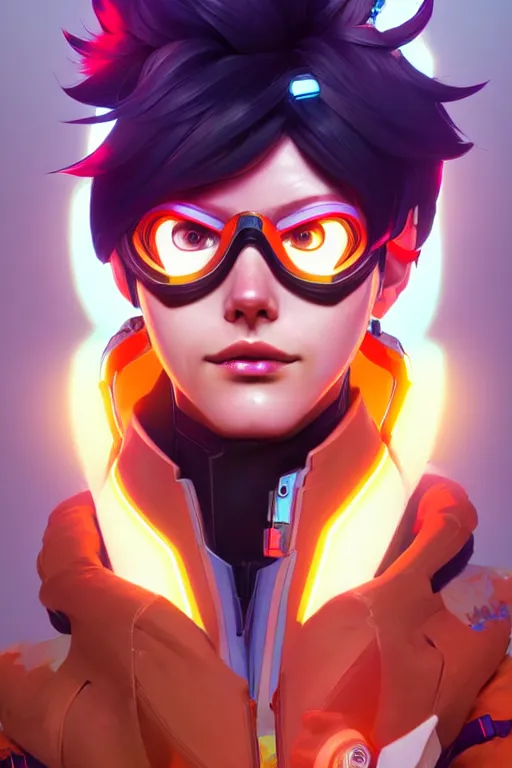 Overwatch 4k Tracer Pouty Lips Wallpaper