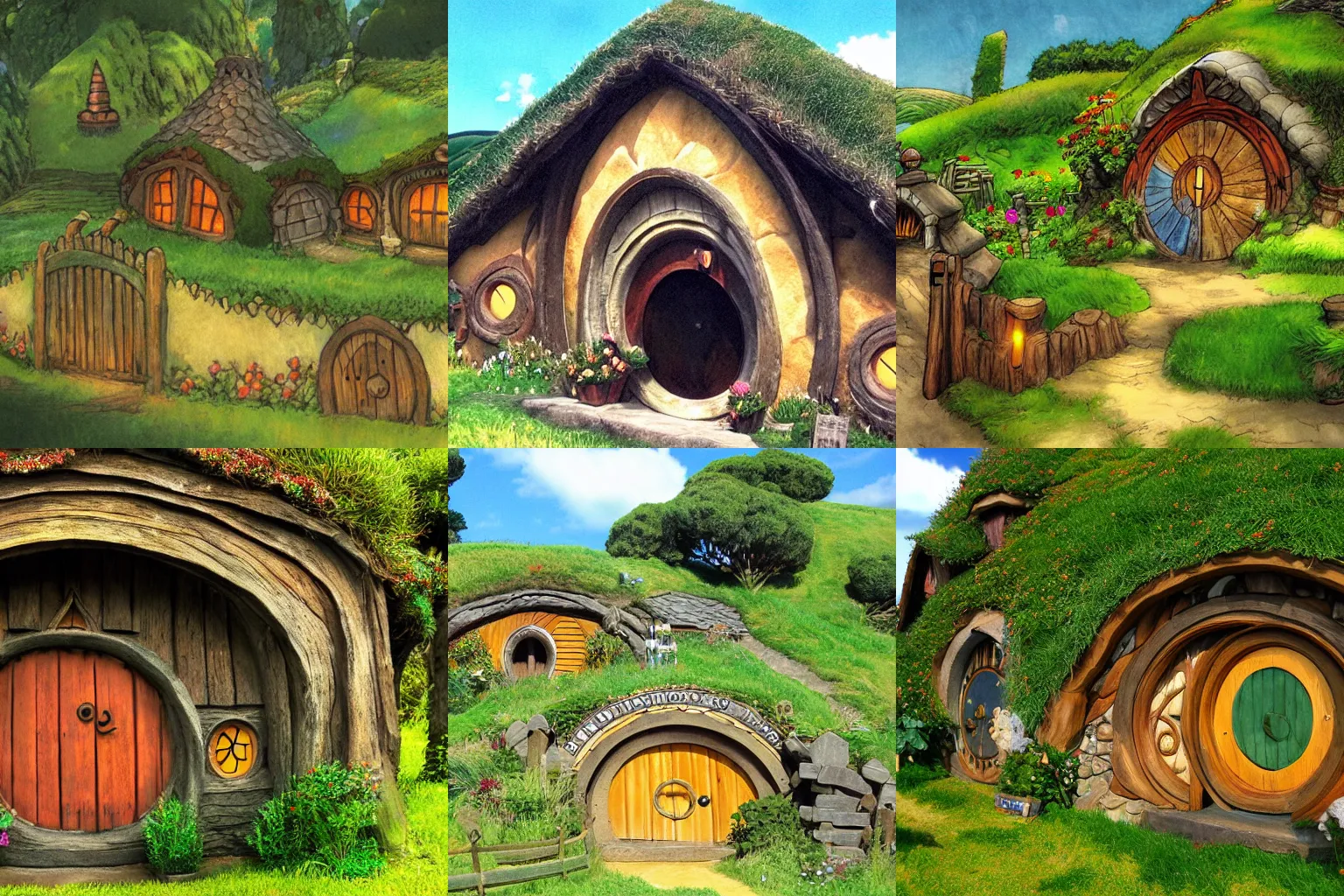 Prompt: hobbiton by Studio Ghibli