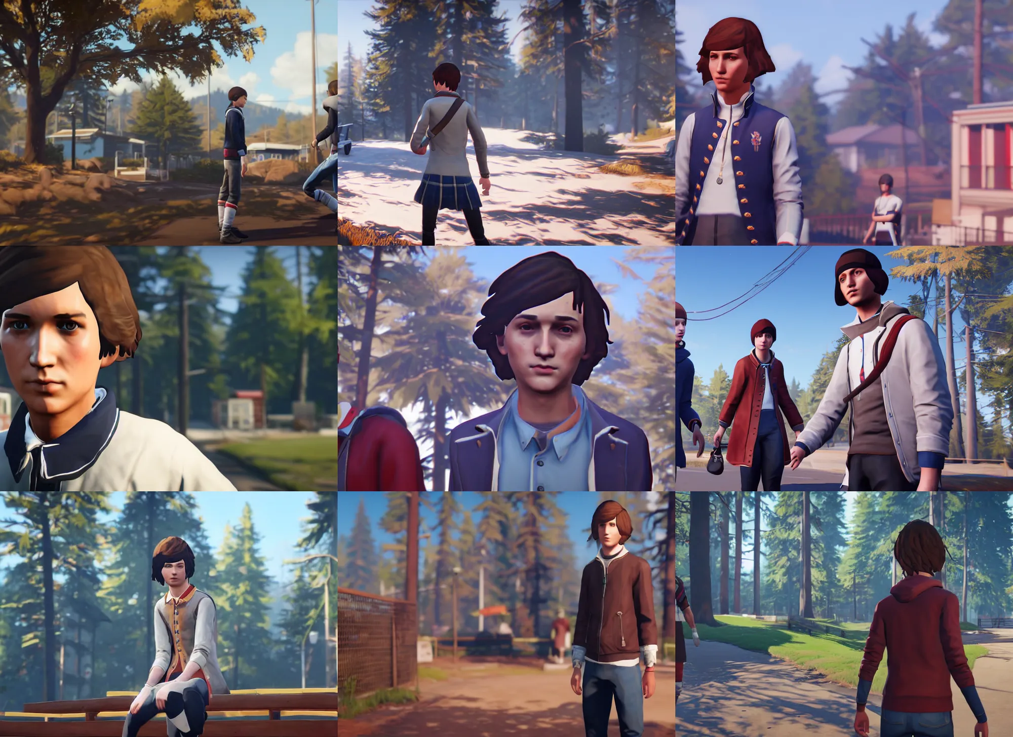 Prompt: ps 4 gameplay, george washington as a teenager in life is strange