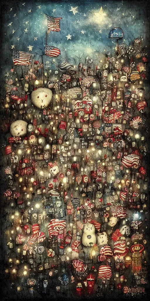 Image similar to a 4 th of july scene by alexander jansson