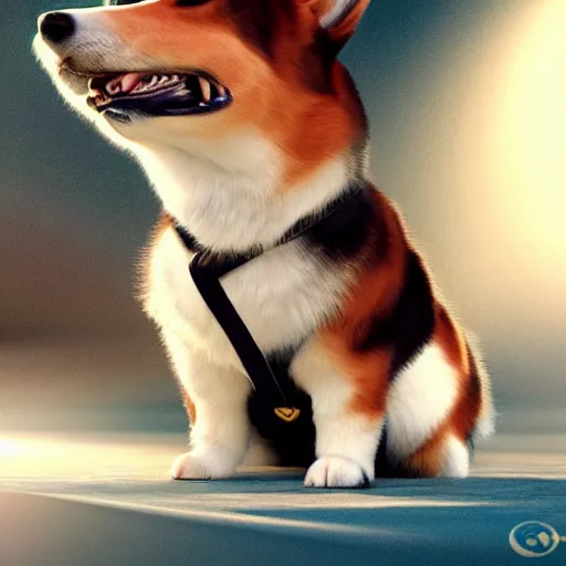 Prompt: corgi riding a sandra bullock concept art, ultra realistic, digital art, rich deep colors, smooth shadows, high resolution, cinematic