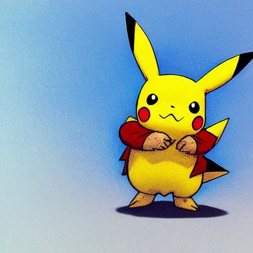 Prompt: pikachu by Koson Ohara