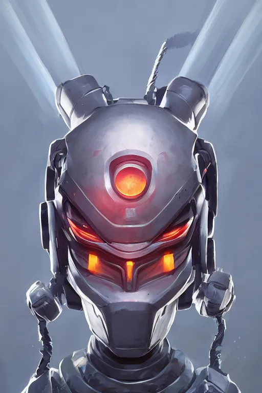 Image similar to epic mask helmet robot ninja portrait stylized as fornite style game design fanart by concept artist gervasio canda, behance hd by jesper ejsing, by rhads, makoto shinkai and lois van baarle, ilya kuvshinov, rossdraws global illumination radiating a glowing aura global illumination ray tracing hdr render in unreal engine 5