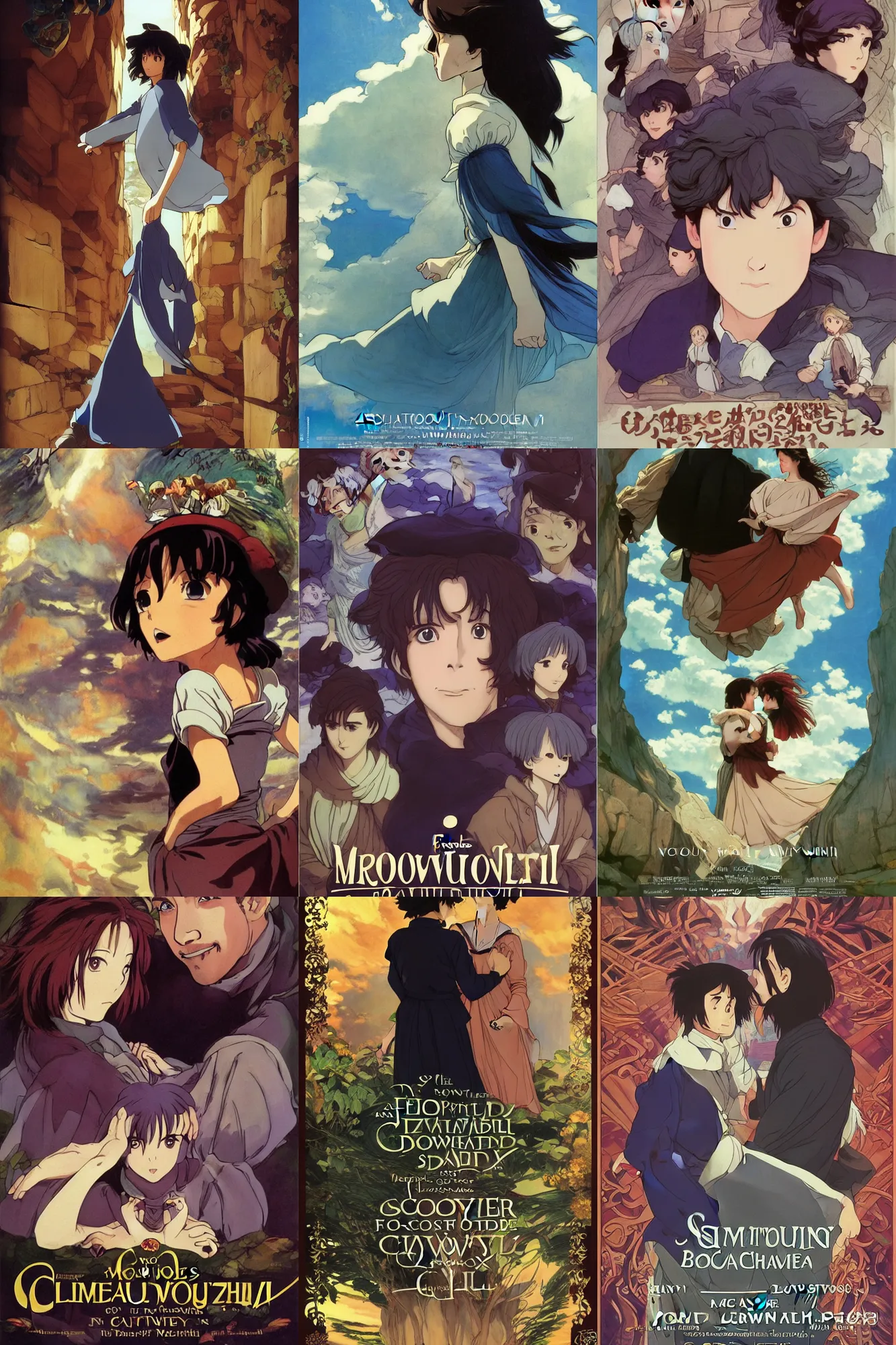 Prompt: bestselling movie poster, official media, cinematic beautiful closeup moment of saying goodbye. Dancing slowly howls moving castle , by frederick judd waugh, simple form, brutal shapes, shaman, pixiv, 1970s fashion, official anime media, studio ghiblil, artwork by Joaquin Sorolla and john william waterhouse and Denis Sarazhin and James Jean and klimt and rhads and van gogh and Dean Ellis and Detmold Charles Maurice digital illustration sunflowers peonies by greg rutkowski, wong kar wai