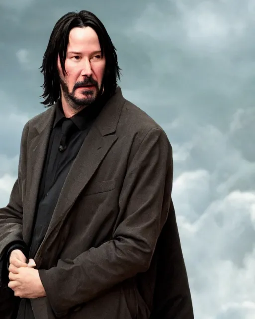 Prompt: Keanu reeves in a role of Gendalf