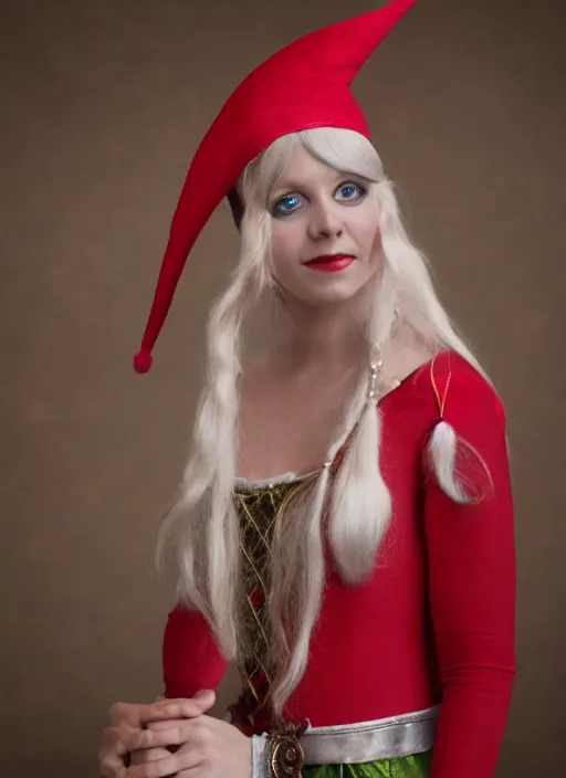 Image similar to the singer aurora aksnes as an elf