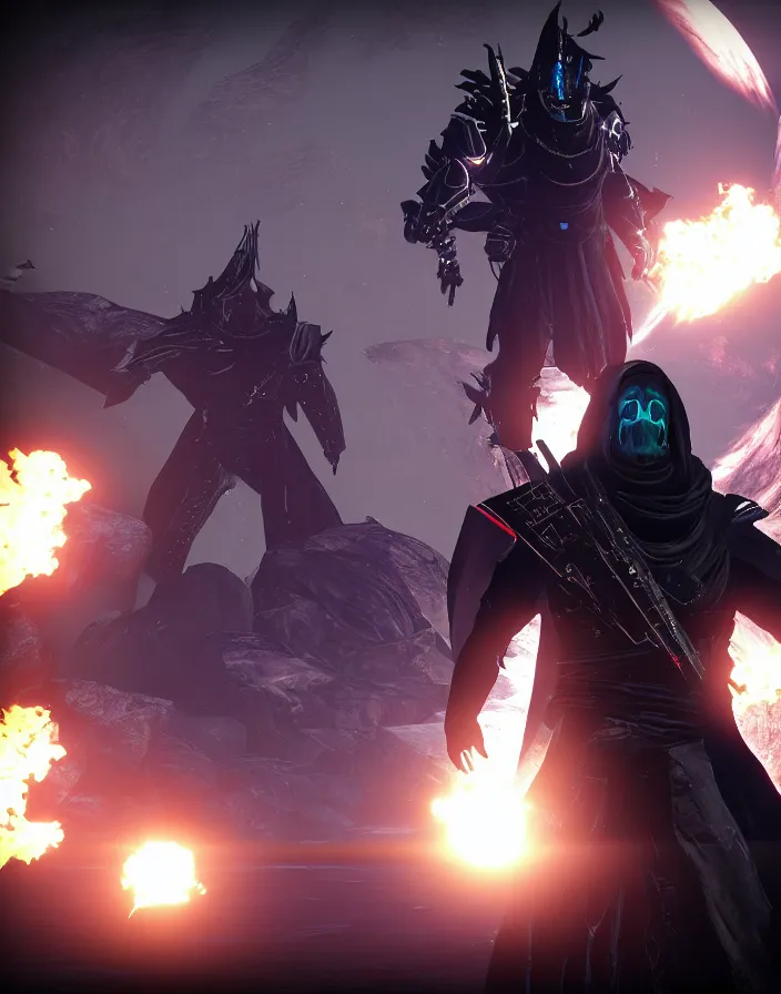 Image similar to god of darkness in destiny by bungie