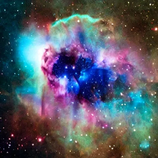 Prompt: a nebula that looks like dave clarke, baron of techno