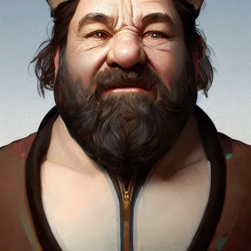 Prompt: Three quarters portrait of a dwarf, highly detailed, digital painting, art by Stanley Lau and Artgerm and Greg Rutkowski and Alphonse Mucha, artstation, octane render, cgsociety