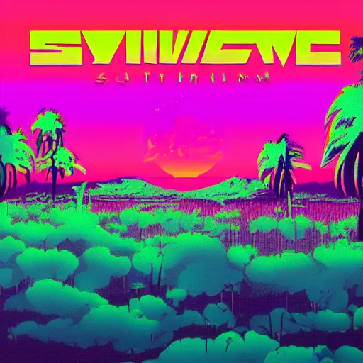 Prompt: Synthwave horizon
